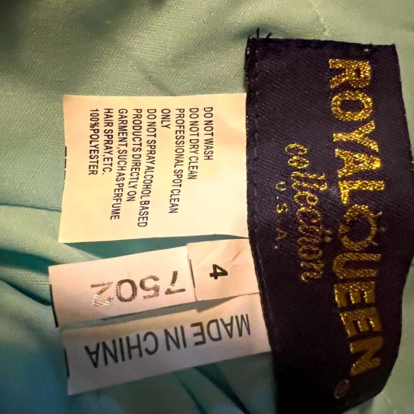 NEW ROYAL QUEEN COLLECTION AQUA MERMAID FORMAL GOWN - Picture 8 of 14